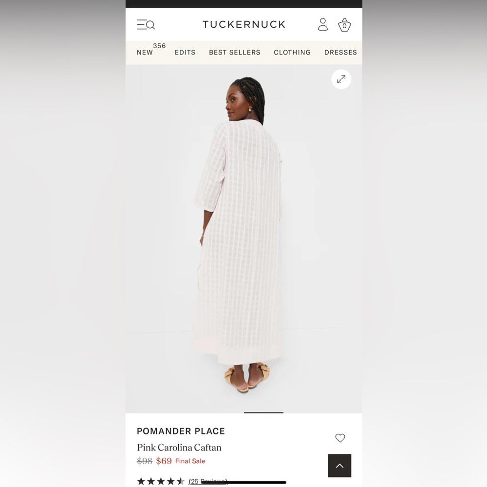 Tuckernuck Pink Carolina Caftan Maxi Dress - Picture 7 of 11